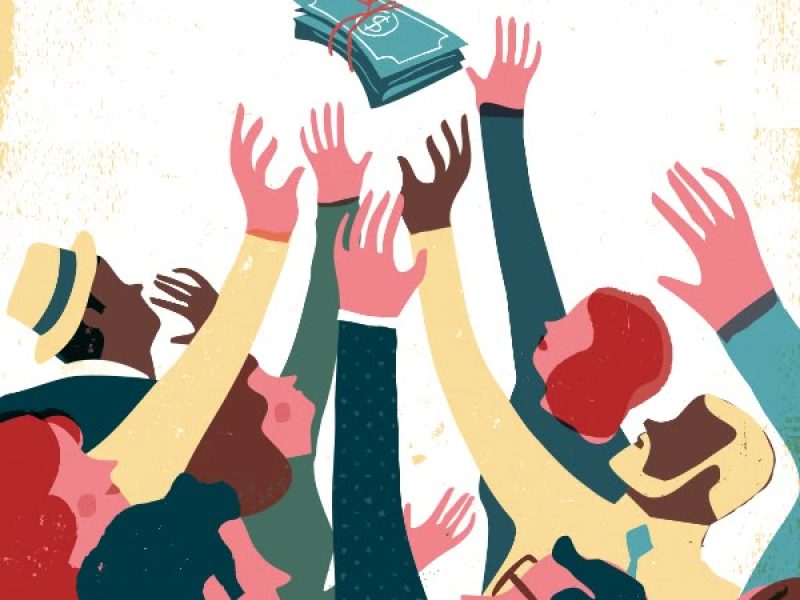 PEOPLE FIGHTING UP FOR MONEY